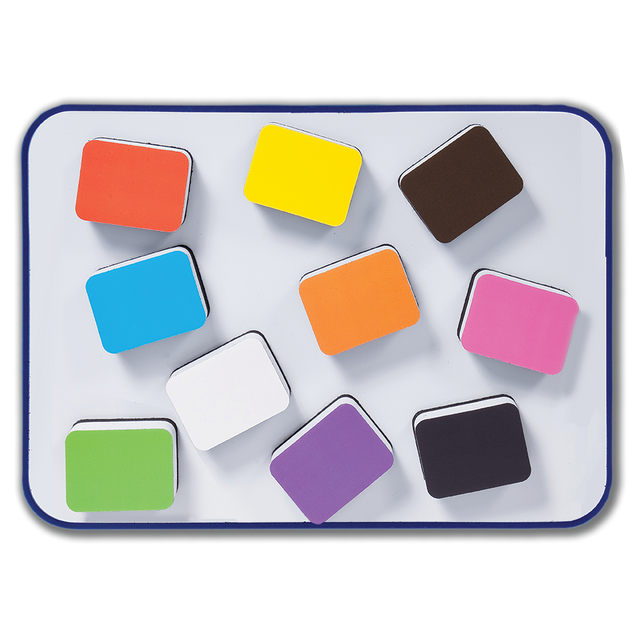 Mini Whiteboard Erasers 10 pack - Assorted Colours