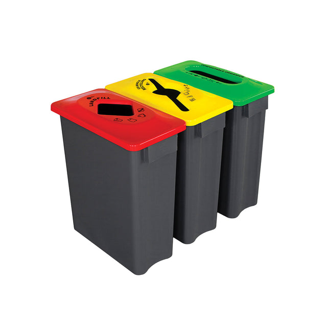 60 Ltr Multisort Base and Lid - Set of 3
