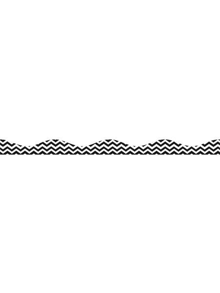 Chevron Black Scallop Border