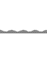 Chevron Black Scallop Border