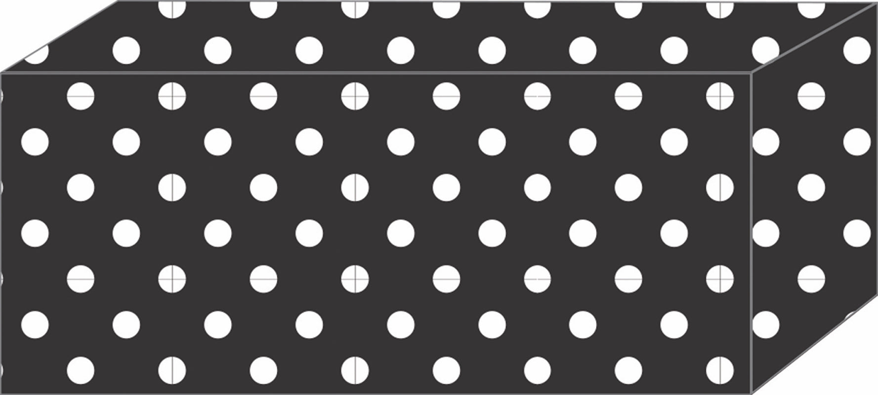 Block Magnet - Black and White Dots