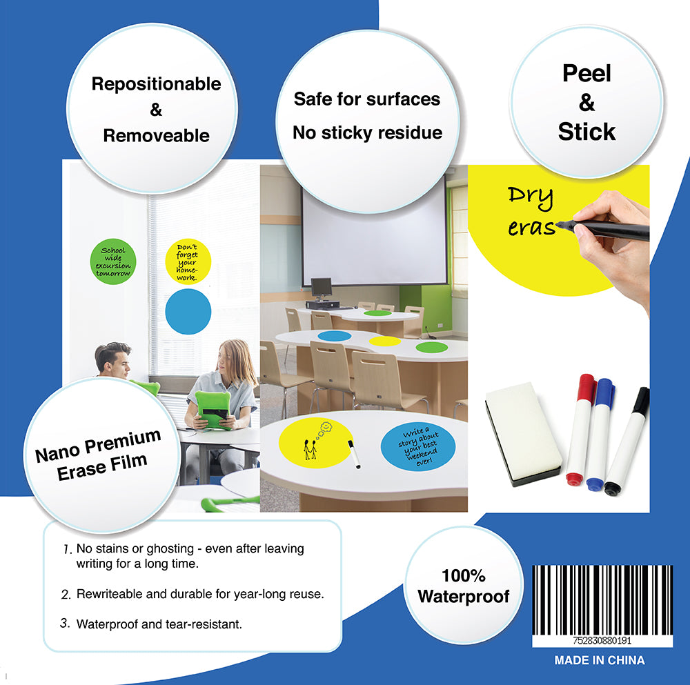 Dry Erase Dot Stickers