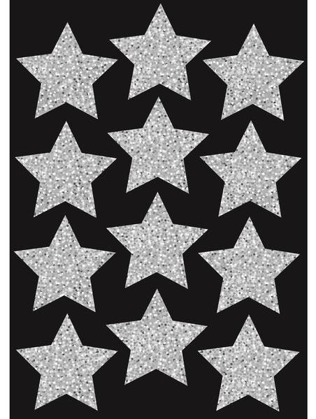 Silver Stars 12 Pcs 76mm Magnetic