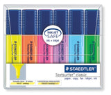 Textsurfer® classic highlighters - wallet of 6 assorted colours