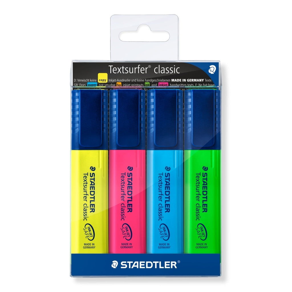 Textsurfer Classic Highlighters - Wallet Of 4 Assorted
