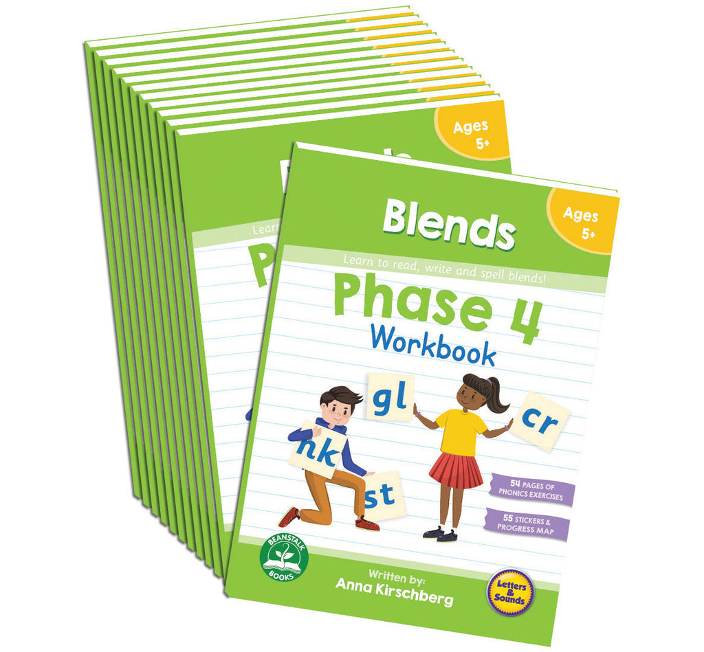 Beanstalk Books Phase 4 Workbook: Blends