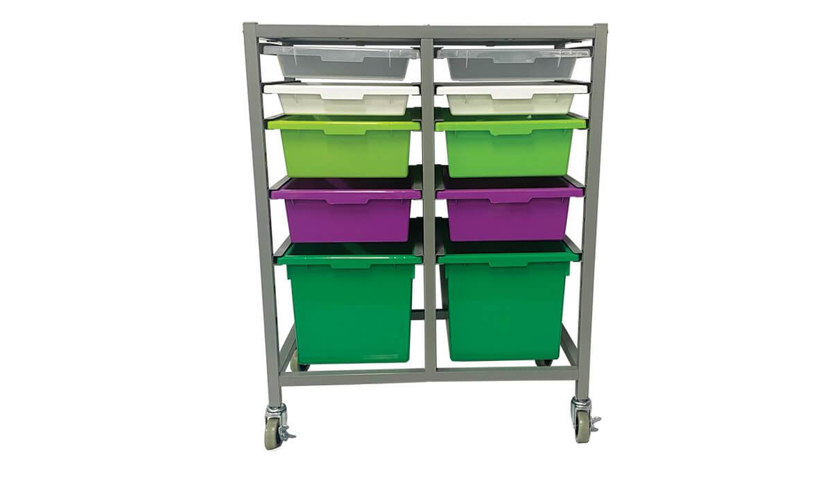 Double Tote Tray Trolley Frame - Tote Trays optional