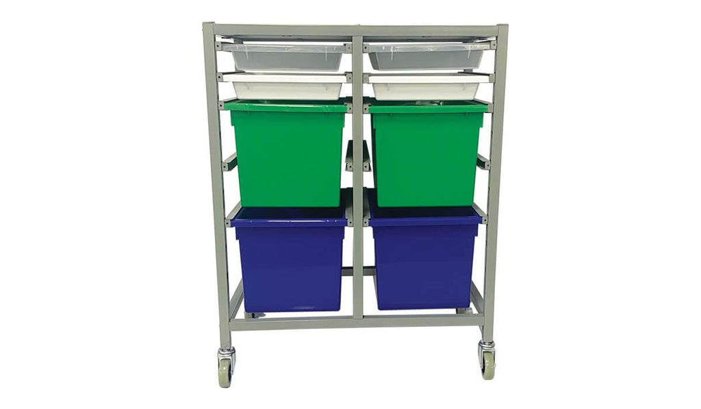 Double Tote Tray Trolley Frame - Tote Trays optional