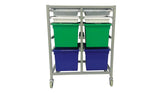 Double Tote Tray Trolley Frame - Tote Trays optional