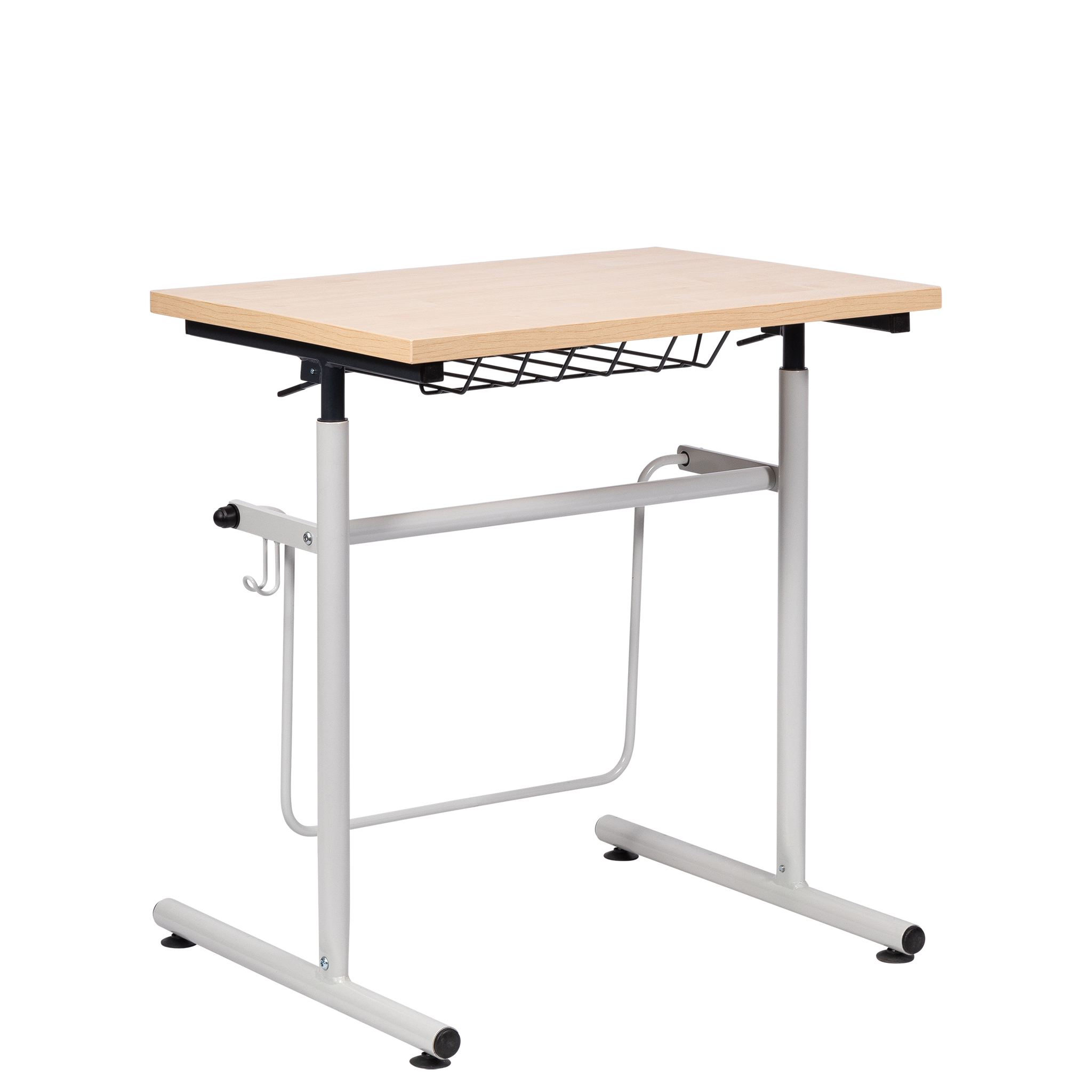Gas Lift Sitting/Standing Desk with Swing Bar