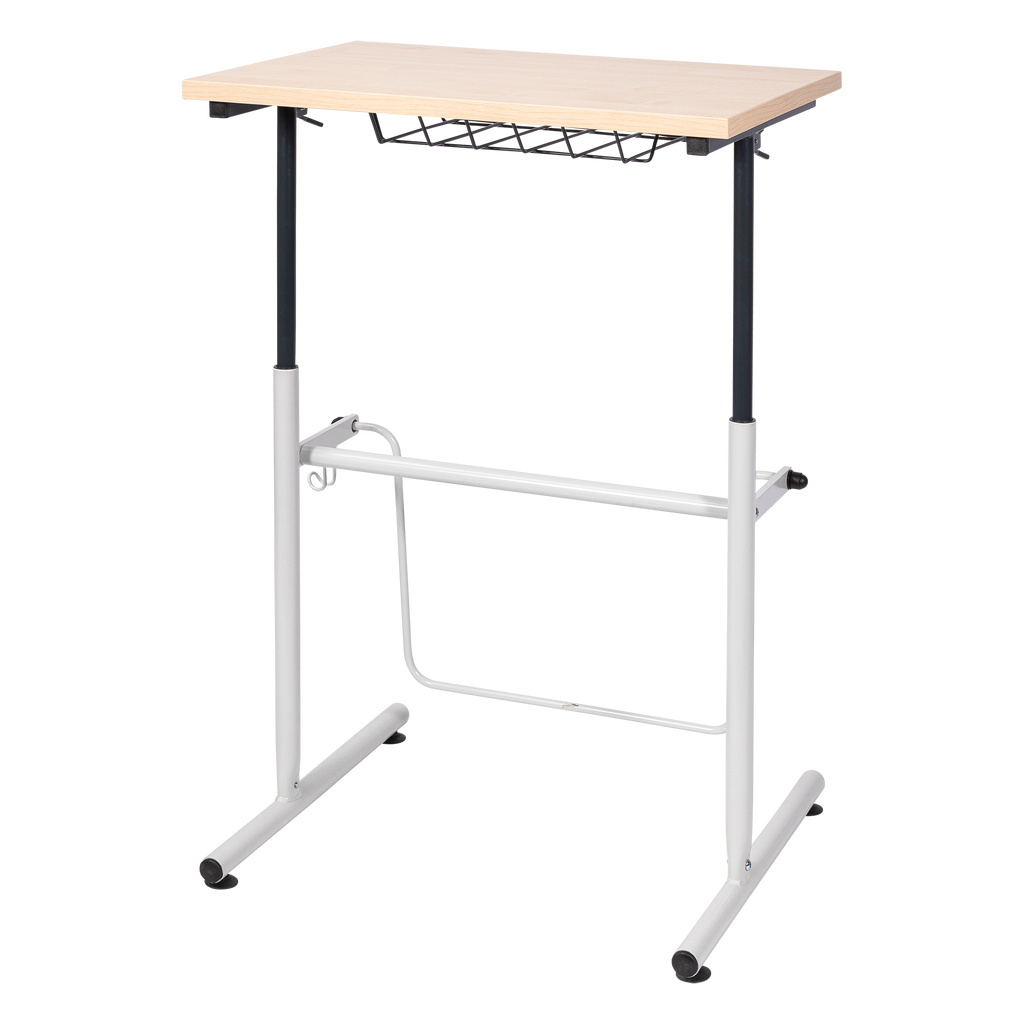 Gas Lift Sitting/Standing Desk with Swing Bar