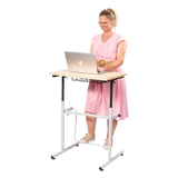 Gas Lift Sitting/Standing Desk with Swing Bar