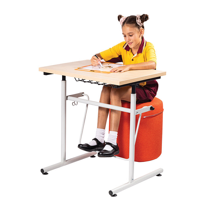 Gas Lift Sitting/Standing Desk with Swing Bar
