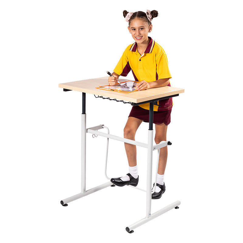 Gas Lift Sitting/Standing Desk with Swing Bar