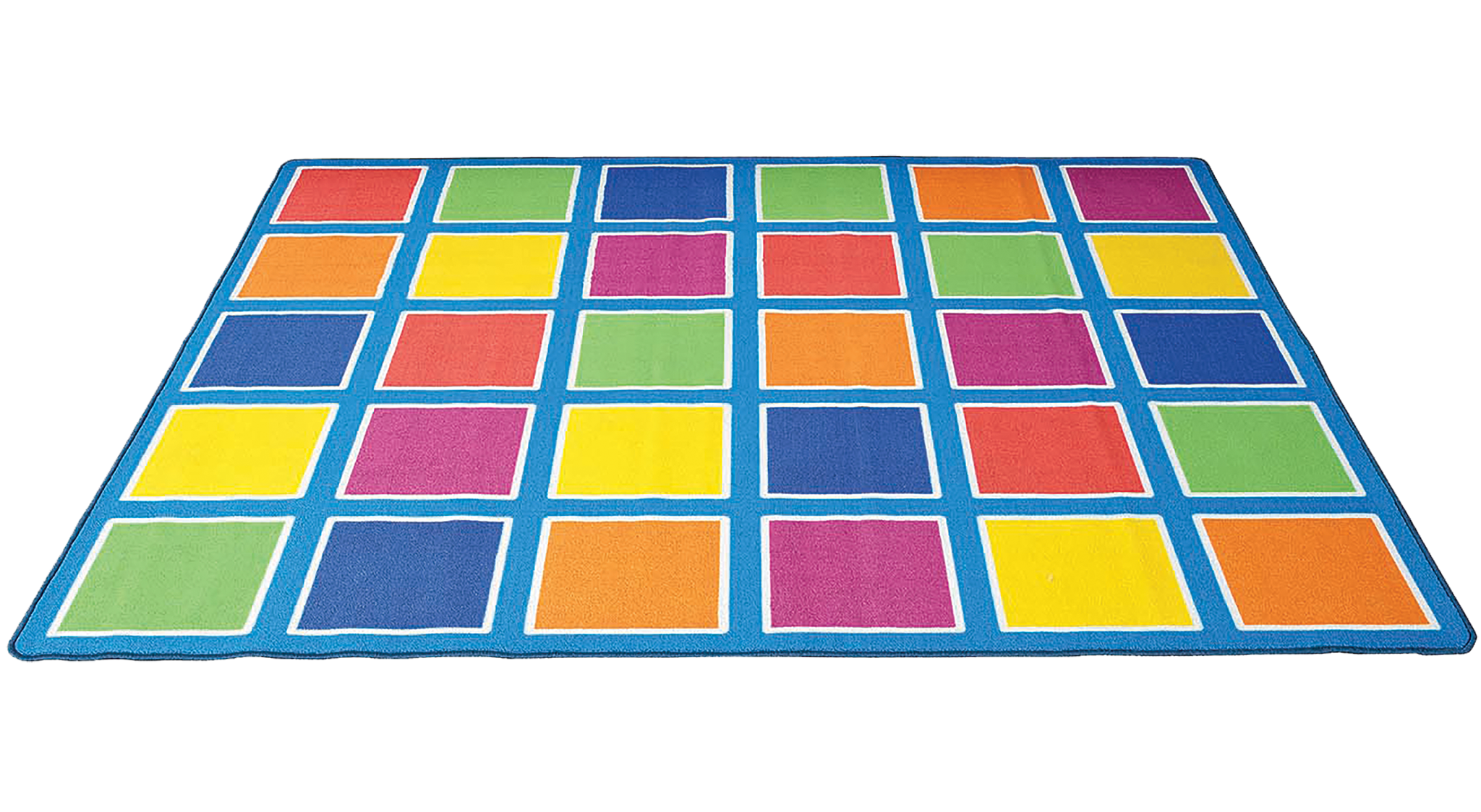 Colour Squares Placement Rug - 30 Squares