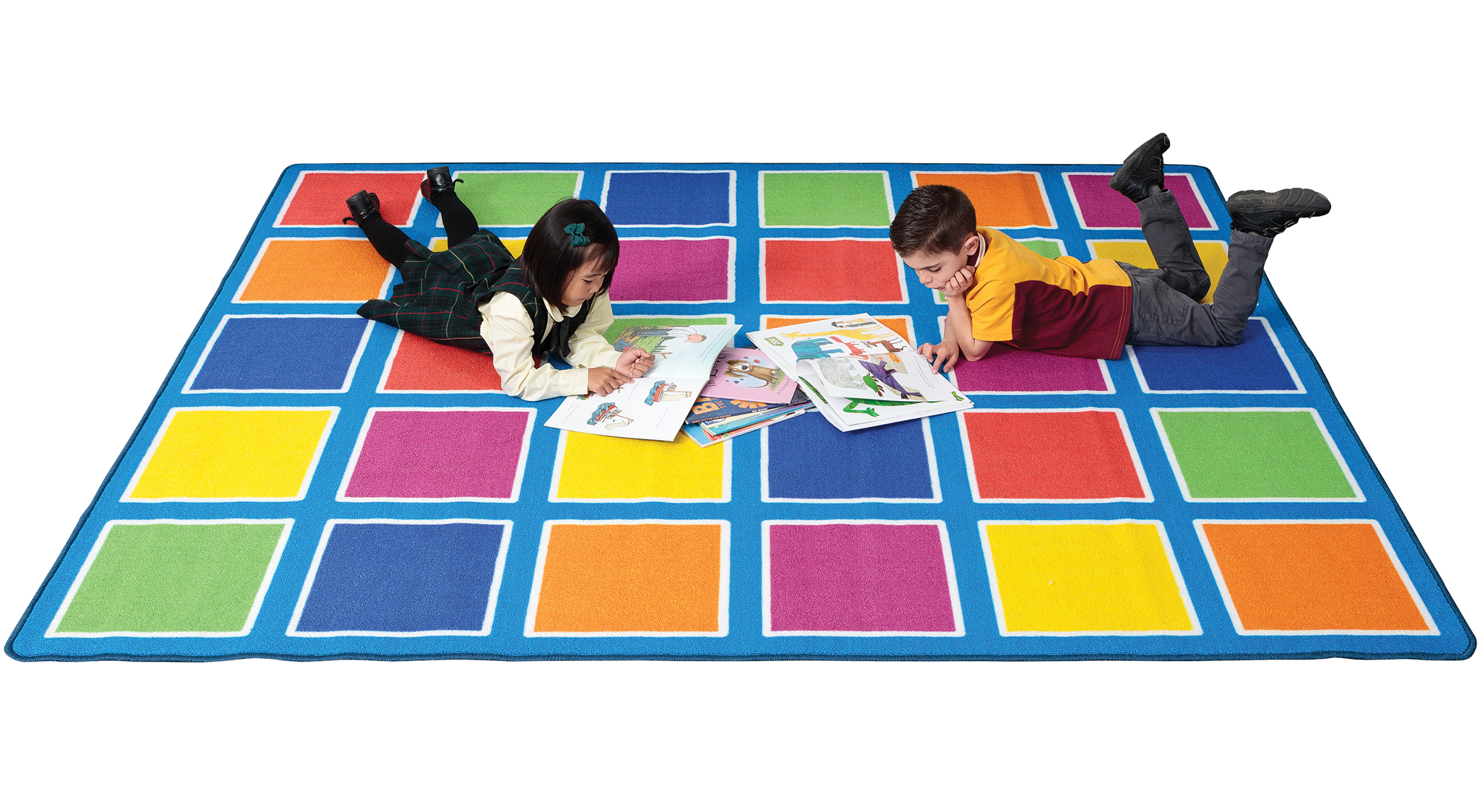 Colour Squares Placement Rug - 30 Squares
