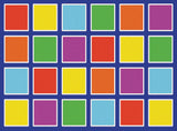 Colour Squares Placement Rug - 24  Squares