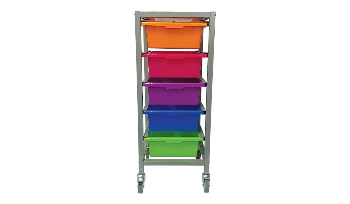Single Tote Tray Trolley Frame - Tote Trays optional
