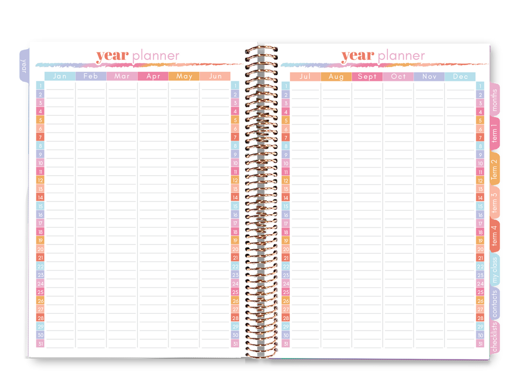 Elizabeth Richards 2023 year planner double page spread