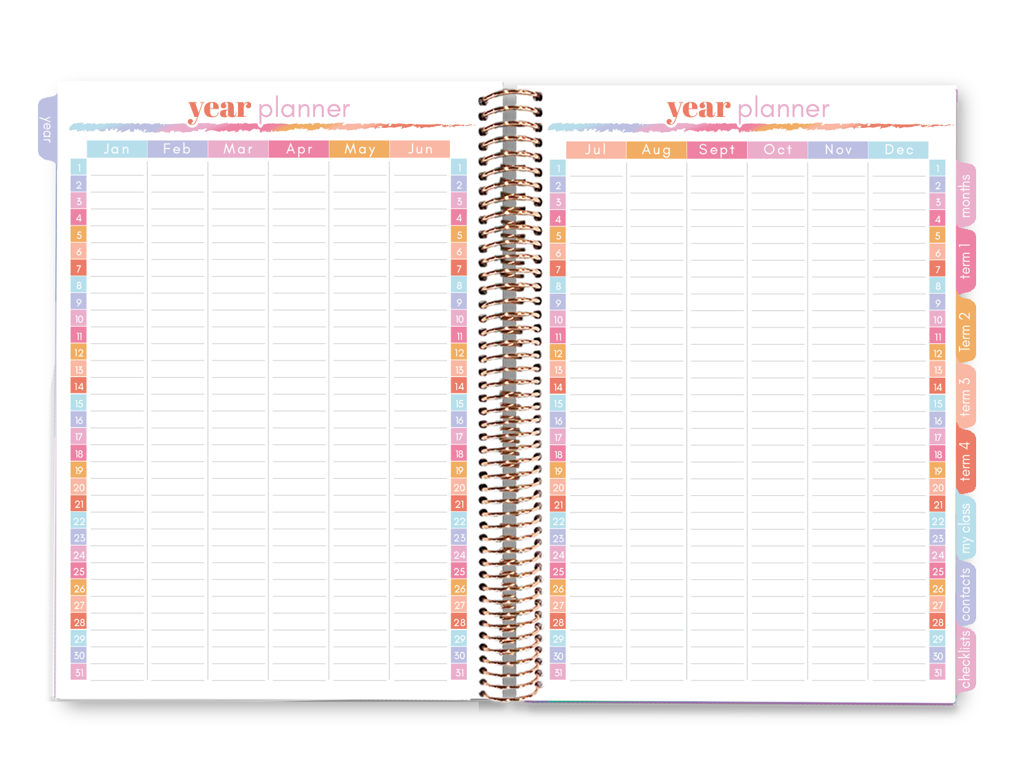 Elizabeth Richards 2023 year planner double page spread