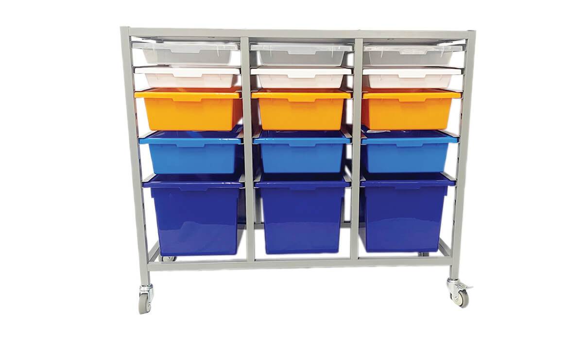 Triple Tote Tray Trolley Frame - Tote Trays optional
