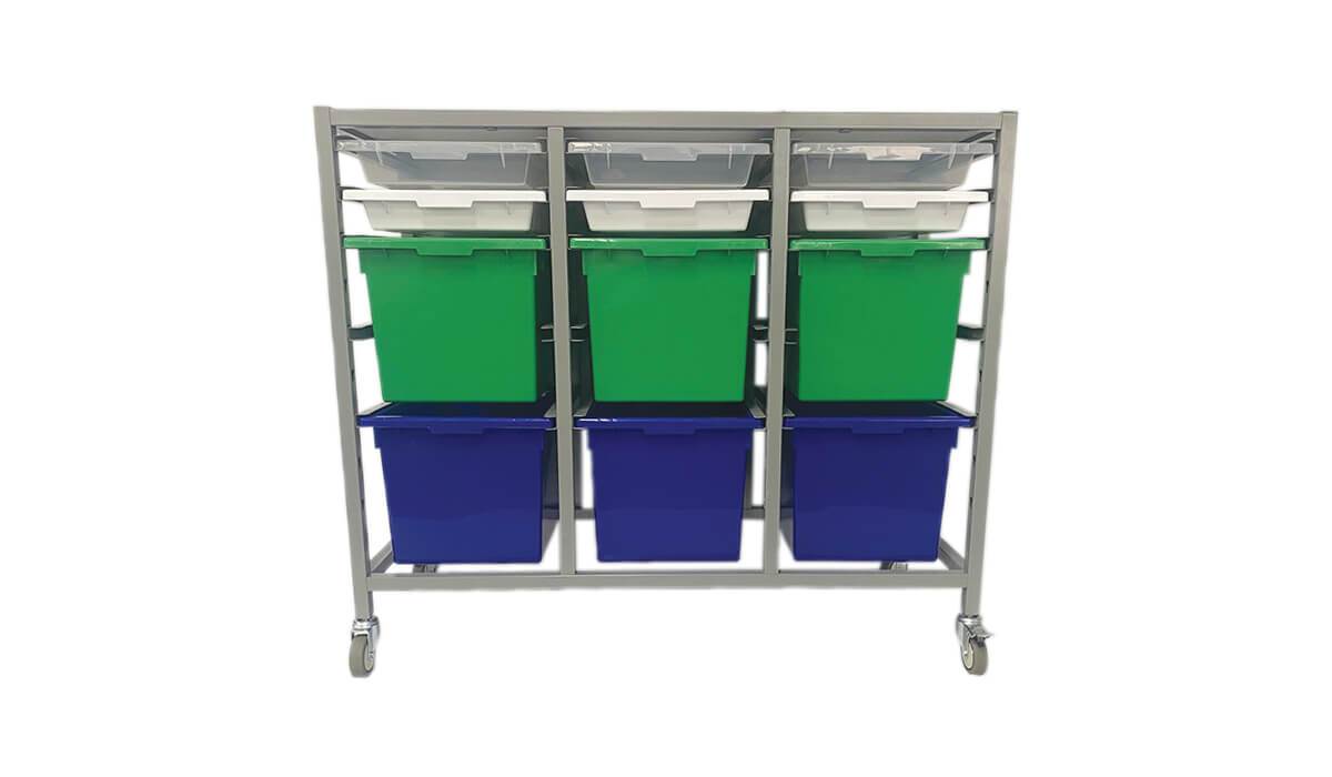 Triple Tote Tray Trolley Frame - Tote Trays optional