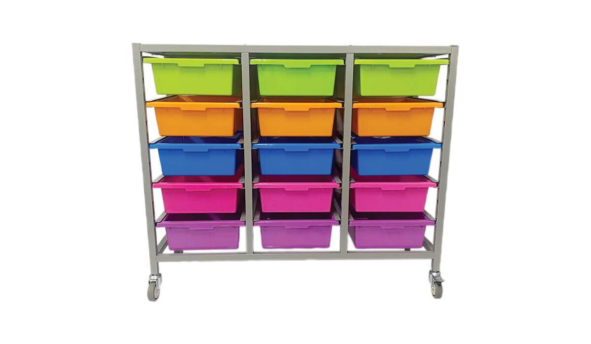 Triple Tote Tray Trolley Frame - Tote Trays optional