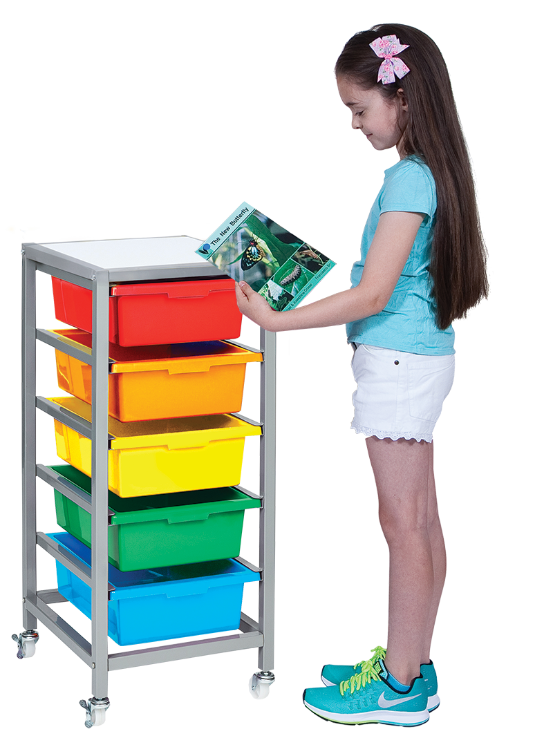 Single Tote Tray Trolley Frame - Tote Trays optional
