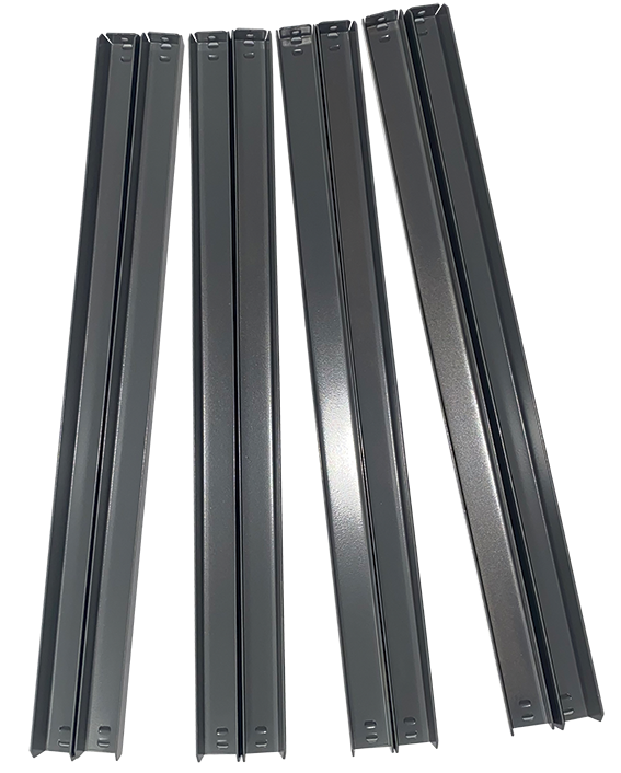 Tote tray trolley rails pack of 2