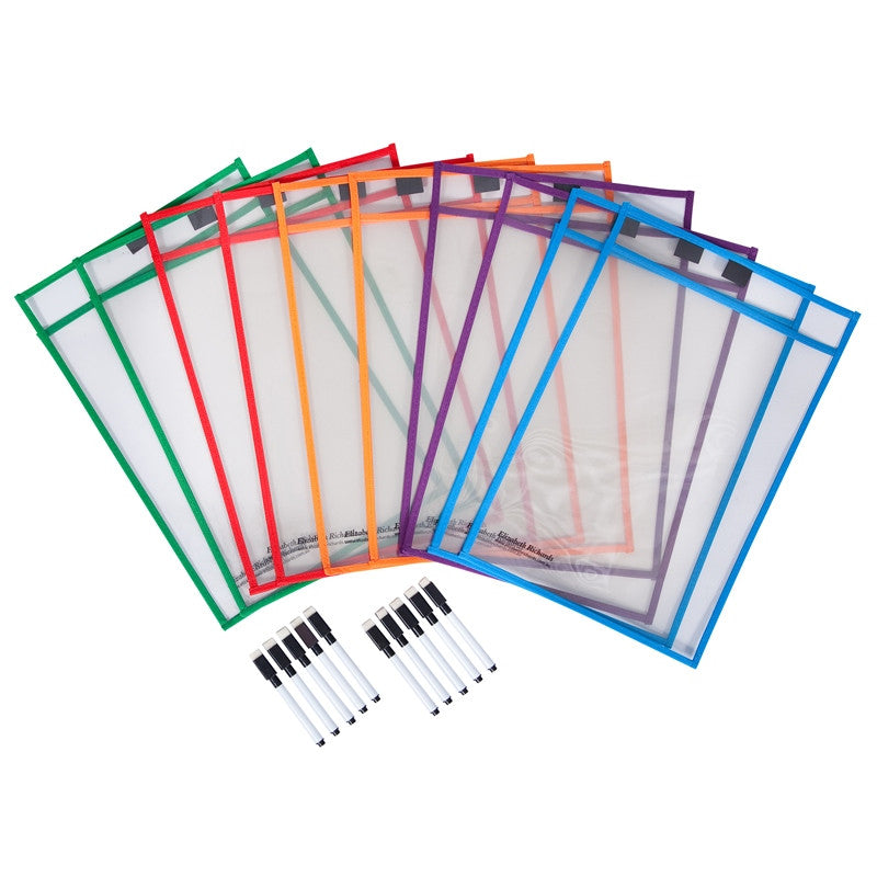 Write n Wipe Paper Saver Sleeves - Pack of 30 - inc Pens & Erasers