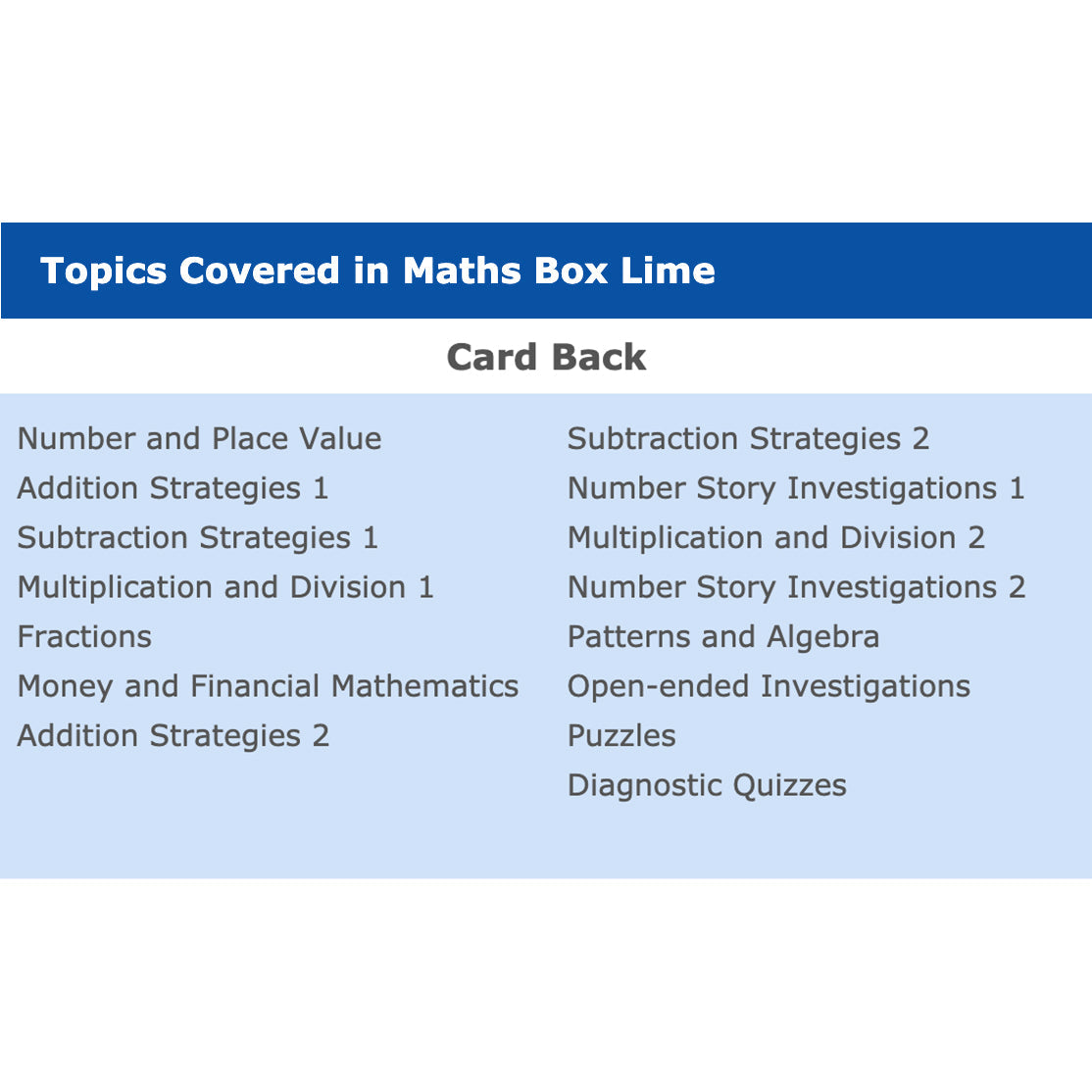 Maths Box Lime