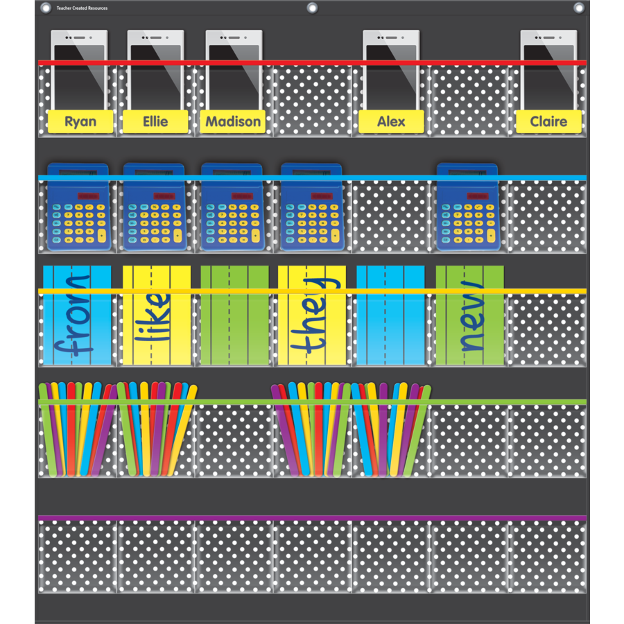 Polka Dots Storage Pocket Chart