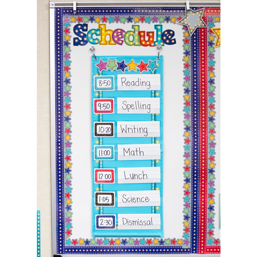 Blue Marquee 14 Pocket Chart