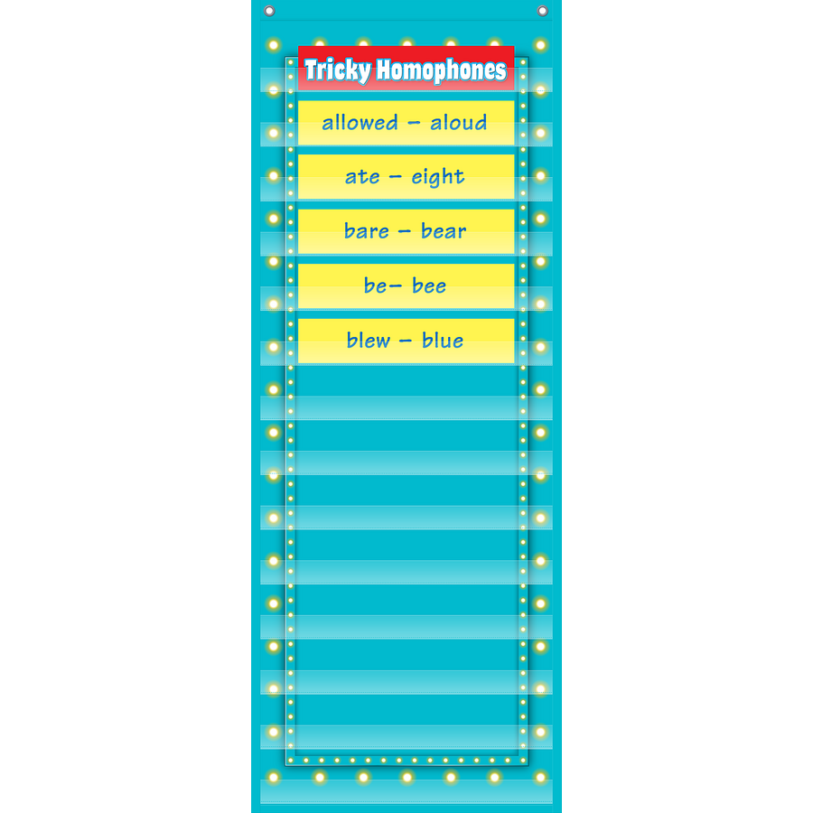 Blue Marquee 14 Pocket Chart