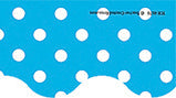 Scalloped Polka Dot Paper Borders - 8 Colours Available