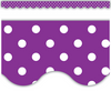 Scalloped Polka Dot Paper Borders - 8 Colours Available