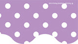 Scalloped Polka Dot Paper Borders - 8 Colours Available