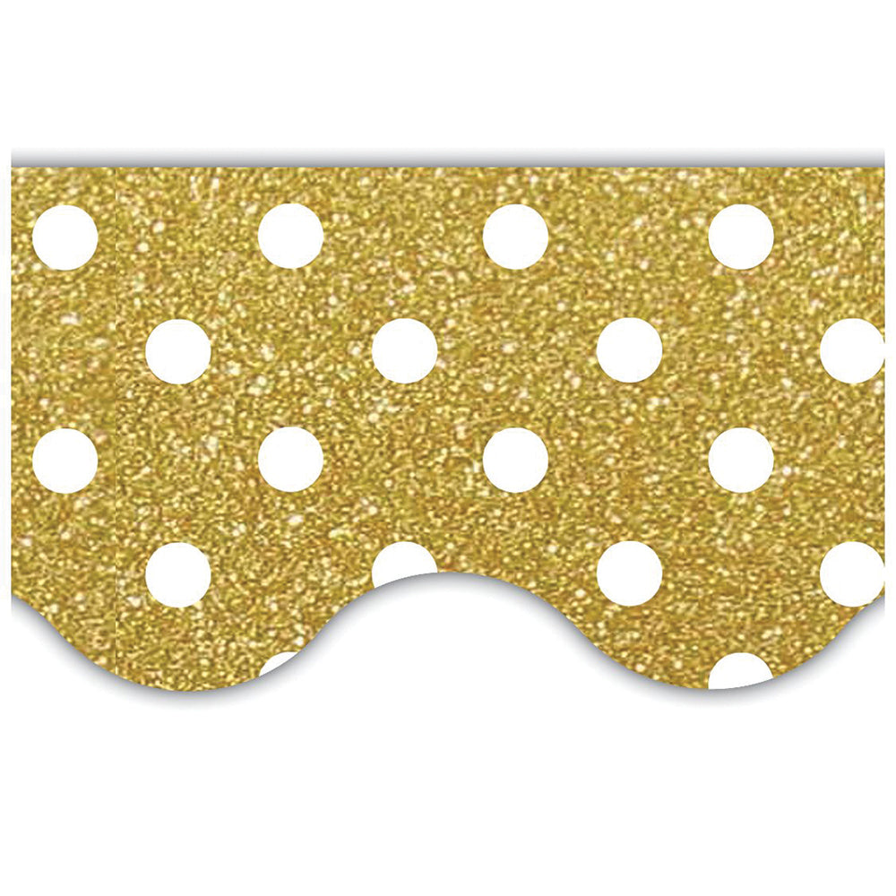 Scalloped Polka Dot Paper Borders - 8 Colours Available