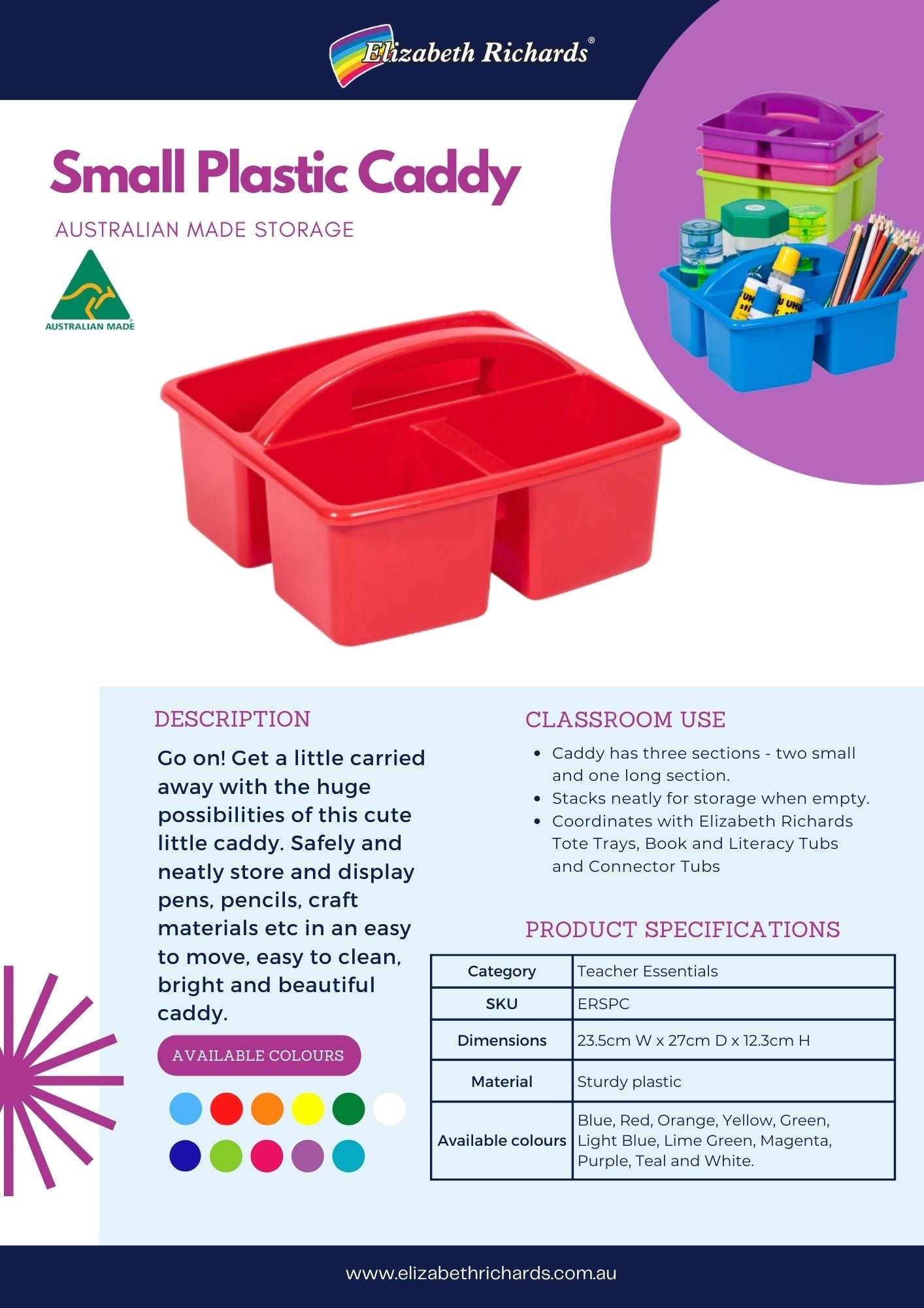 Small Plastic Caddy