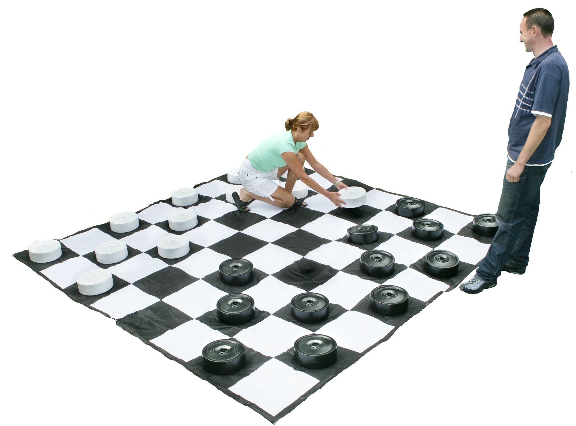 Large Plastic Checkers Pieces